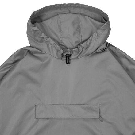 Дождевик-анорак Hard Work, укороченный, серый, единый размер Дождевик-анорак Hard Work, укороченный, серый, единый размер