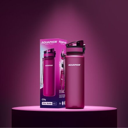 Бутылка-фильтр «Аквафор Сити», ярко-розовая (фуксия)