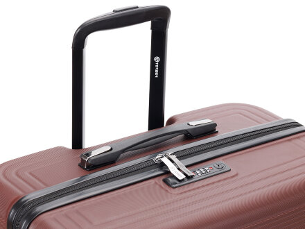 Чемодан TORBER Onego, бордовый, ABS-пластик, 69,5 х 46 х 26 см, 69 л