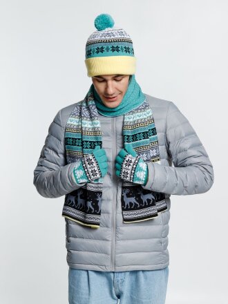 Шарф Mirakler, зеленый с желтым Шарф Mirakler, зеленый с желтым