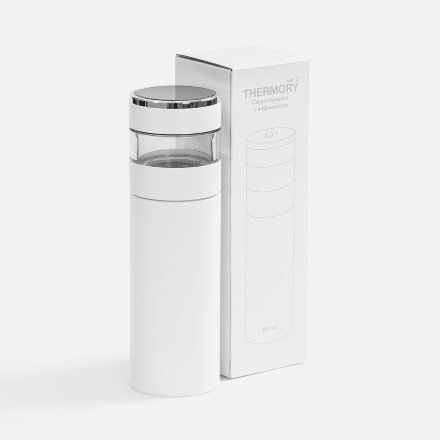 Смарт-бутылка с инфьюзером Thermory ver.2, белая Смарт-бутылка с инфьюзером Thermory ver.2, белая