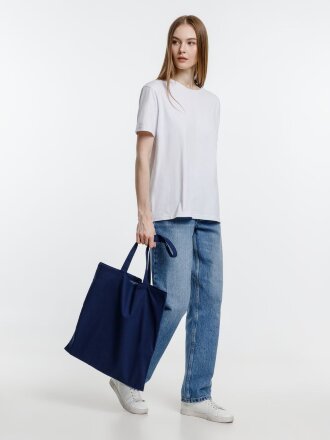 Холщовая сумка Optima 135, темно-синяя Холщовая сумка Optima 135, темно-синяя