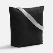 Шопер B5, черный с широкими серыми ручками Шопер B5, черный с широкими серыми ручками