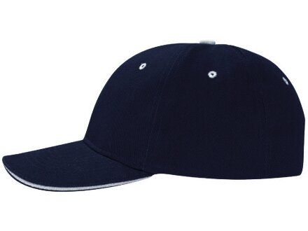 Бейсболка New Castle 6-ти панельная, темно-синий/натуральный Бейсболка New Castle 6-ти панельная, темно-синий/натуральный