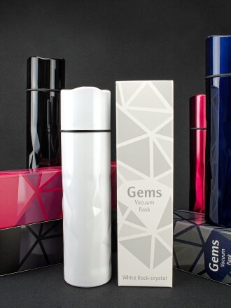 Термос Gems White Rock Сrystal, белый горный хрусталь Термос Gems White Rock Сrystal, белый горный хрусталь