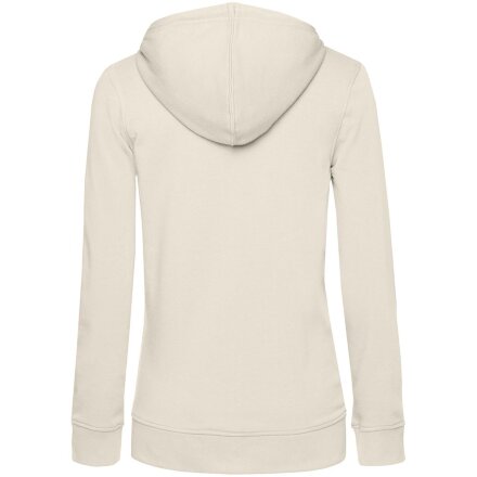 Толстовка на молнии с капюшоном женская BNC Inspire (Organic), молочно-белая