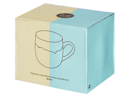 Кружка с вулканическим эффектом по краю Etna, 440 мл, синий Кружка с вулканическим эффектом по краю Etna, 440 мл, синий