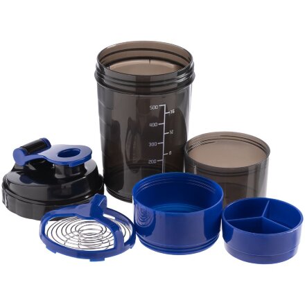 Спортивный шейкер Tonus, черно-синий Спортивный шейкер Tonus, черно-синий