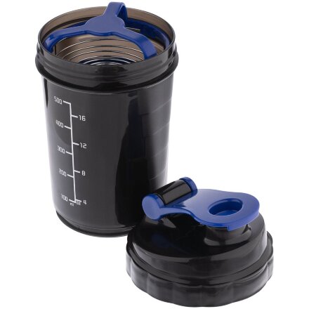 Спортивный шейкер Tonus, черно-синий Спортивный шейкер Tonus, черно-синий