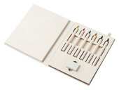 Набор цветных карандашей и листочков для рисования из молочной бумаги Artify, молочный