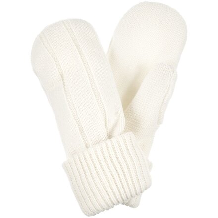 Варежки Knit Beat, белые (молочные) Варежки Knit Beat, белые (молочные)
