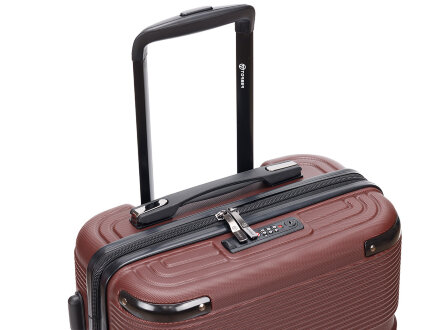 Чемодан TORBER Onego, бордовый, ABS-пластик, 59,5 х 39,5 х 24 см, 46 л