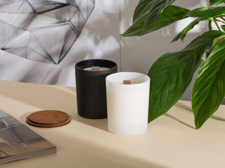 Свеча соевая ароматическая в стекле Niort, белая Свеча соевая ароматическая в стекле Niort, белая