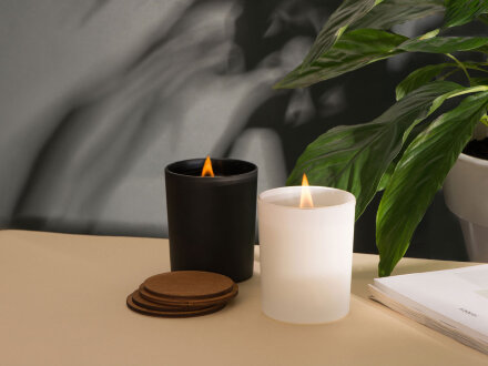 Свеча соевая ароматическая в стекле Niort, белая Свеча соевая ароматическая в стекле Niort, белая