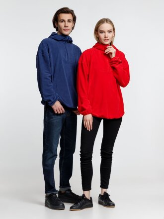 Анорак флисовый унисекс Fliska, темно-синий Анорак флисовый унисекс Fliska, темно-синий