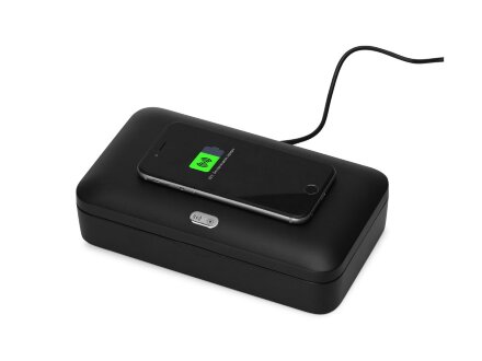 УФ-стерилизатор c функцией беспроводной зарядки Sector, Evolt, черный УФ-стерилизатор c функцией беспроводной зарядки Sector, Evolt, черный