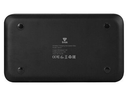 УФ-стерилизатор c функцией беспроводной зарядки Sector, Evolt, черный УФ-стерилизатор c функцией беспроводной зарядки Sector, Evolt, черный