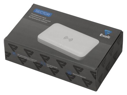 УФ-стерилизатор c функцией беспроводной зарядки Sector, Evolt, черный УФ-стерилизатор c функцией беспроводной зарядки Sector, Evolt, черный