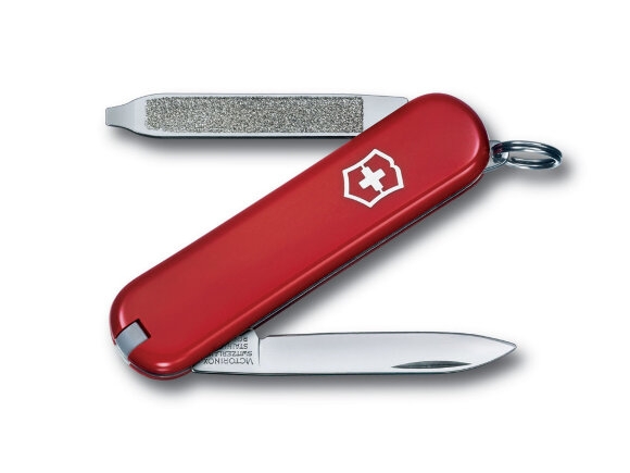 Нож-брелок VICTORINOX Escort, 58 мм, 6 функций, красный с нанесением логотипа