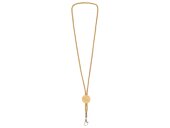 Ланъярд из бумаги с бамбуковой плашкой Franklinia, натуральный