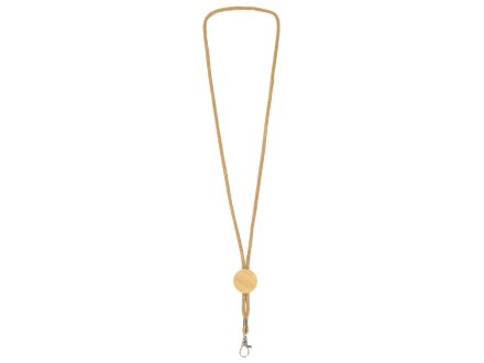 Ланъярд из бумаги с бамбуковой плашкой Franklinia, натуральный