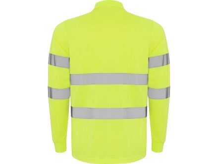 Поло Polaris мужское c длинным рукавом, неоновый желтый