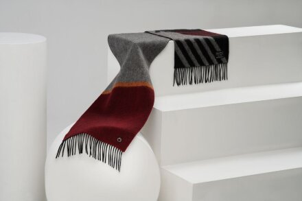 Шарф Charming, коричневый с оранжевым Шарф Charming, коричневый с оранжевым