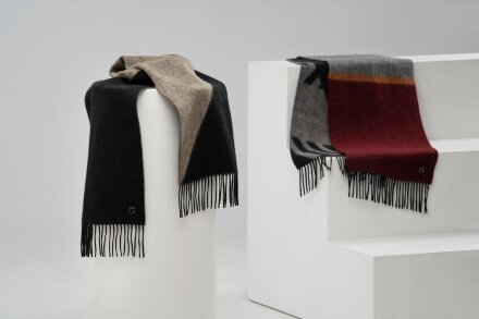 Шарф Charming, коричневый с оранжевым Шарф Charming, коричневый с оранжевым