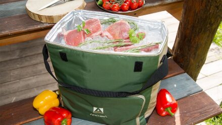 Термосумка с люком «Арктика», M, зеленая Термосумка с люком «Арктика», M, зеленая