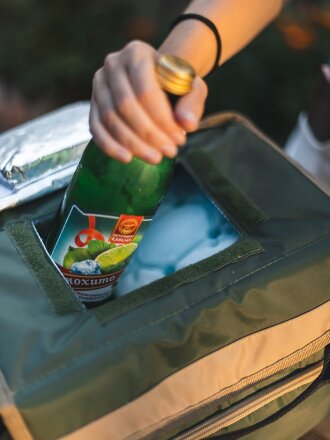 Термосумка с люком «Арктика», M, зеленая Термосумка с люком «Арктика», M, зеленая