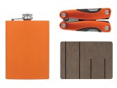 Набор с мультитулом и фляжкой Путешественник 2.0., оранжевый Набор с мультитулом и фляжкой Путешественник 2.0., оранжевый