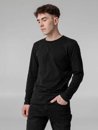 Футболка с длинным рукавом Lehta, черная Футболка с длинным рукавом Lehta, черная
