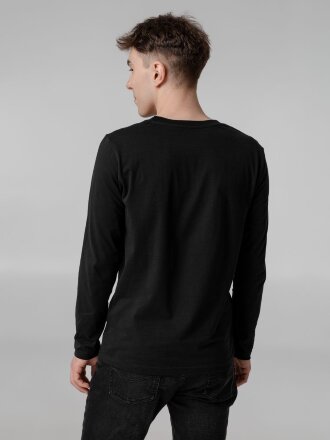 Футболка с длинным рукавом Lehta, черная Футболка с длинным рукавом Lehta, черная