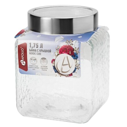 Банка с крышкой Nordic Cube, средняя Банка с крышкой Nordic Cube, средняя