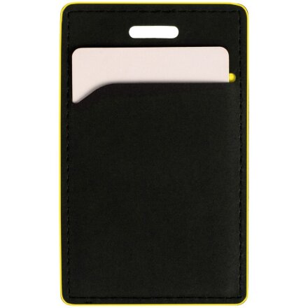 Чехол для пропуска Multimo, черный с желтым Чехол для пропуска Multimo, черный с желтым
