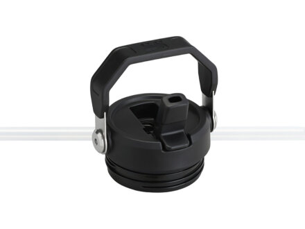 Бутылка для воды объемом 700 мл с откидной трубочкой Stanley IceFlow™ 2.0 - сплошной черный