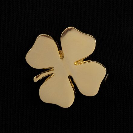 Шильдик «Счастливый клевер», золотистый Шильдик «Счастливый клевер», золотистый