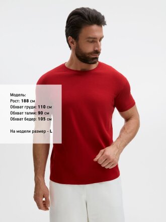 Футболка унисекс Regent 150, вишнево-красная