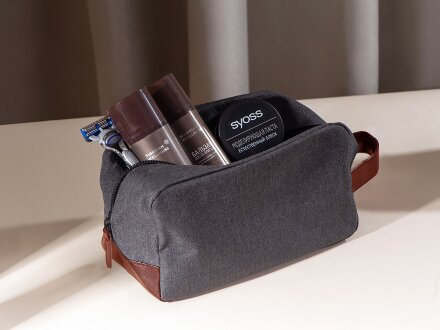 Несессер Fabrizio, серый/коричневый Несессер Fabrizio, серый/коричневый