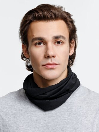 Многофункциональная бандана Dekko, черная Многофункциональная бандана Dekko, черная