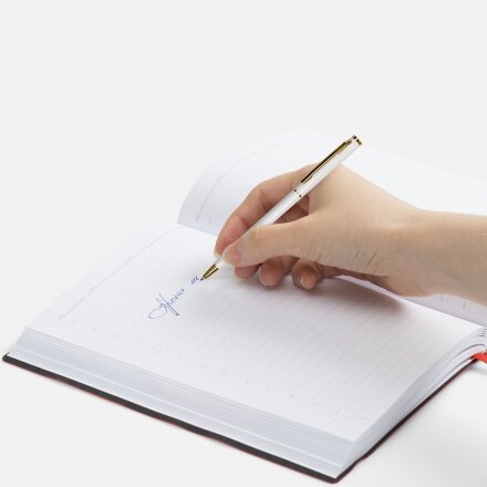 Ручка шариковая Hotel Gold, ver.2, глянцевая белая Ручка шариковая Hotel Gold, ver.2, глянцевая белая