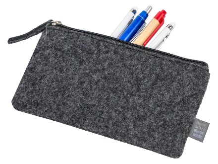 Пенал из RPET-фетра Felt, серый Пенал из RPET-фетра Felt, серый