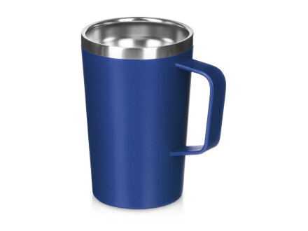 Стальная кружка с двойными стенками и порошковым покрытием Tibet, нейви Стальная кружка с двойными стенками и порошковым покрытием Tibet, нейви