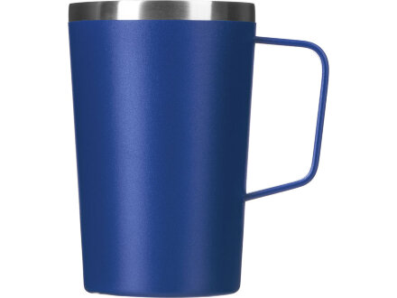 Стальная кружка с двойными стенками и порошковым покрытием Tibet, нейви Стальная кружка с двойными стенками и порошковым покрытием Tibet, нейви