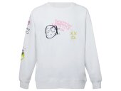 Свитшот оверсайз с рукавом реглан Belgrade, унисекс, белый, ДТФ текстиль