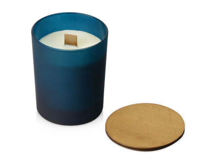 Свеча соевая ароматическая в стекле Niort, синяя Свеча соевая ароматическая в стекле Niort, синяя