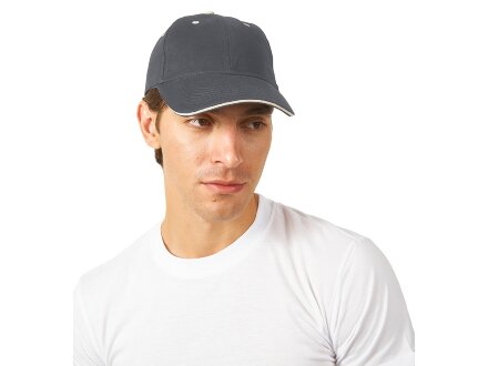 Бейсболка New Castle 6-ти панельная, серый/белый Бейсболка New Castle 6-ти панельная, серый/белый