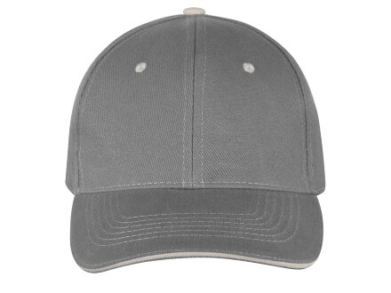 Бейсболка New Castle 6-ти панельная, серый/белый Бейсболка New Castle 6-ти панельная, серый/белый