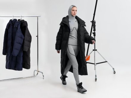 Пуховик унисекс Kapsula, черный Пуховик унисекс Kapsula, черный