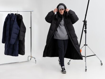 Пуховик унисекс Kapsula, черный Пуховик унисекс Kapsula, черный